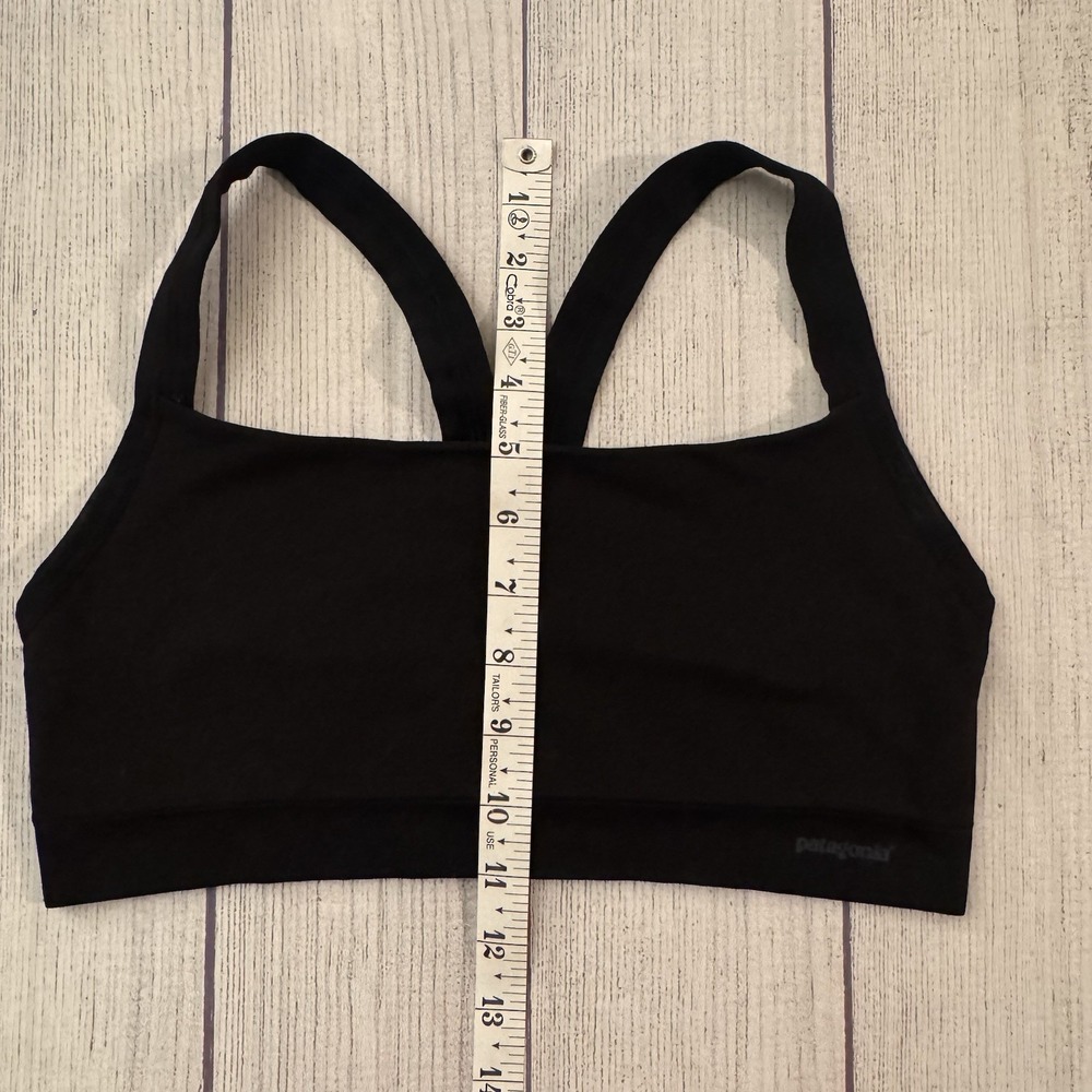 Patagonia Women's Active Sports Bra Top Black Size Medium Outdoors Hiking - Picture 3 of 7